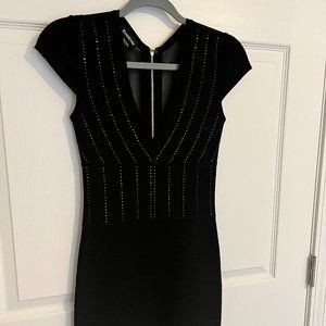 Bebe Black Mini Party Dress sz XS
